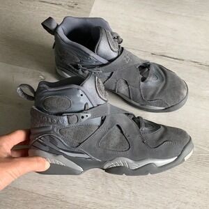 Nike Air JORDAN 8 retro gray suede sneakers shoes size 6.5 youth